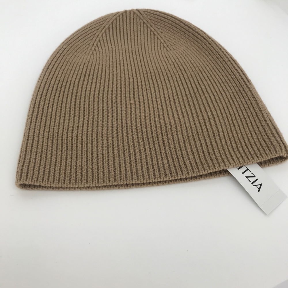 Aritzia Auxiliary Ribbed Merino Wool Beanie (color Gold Camel)